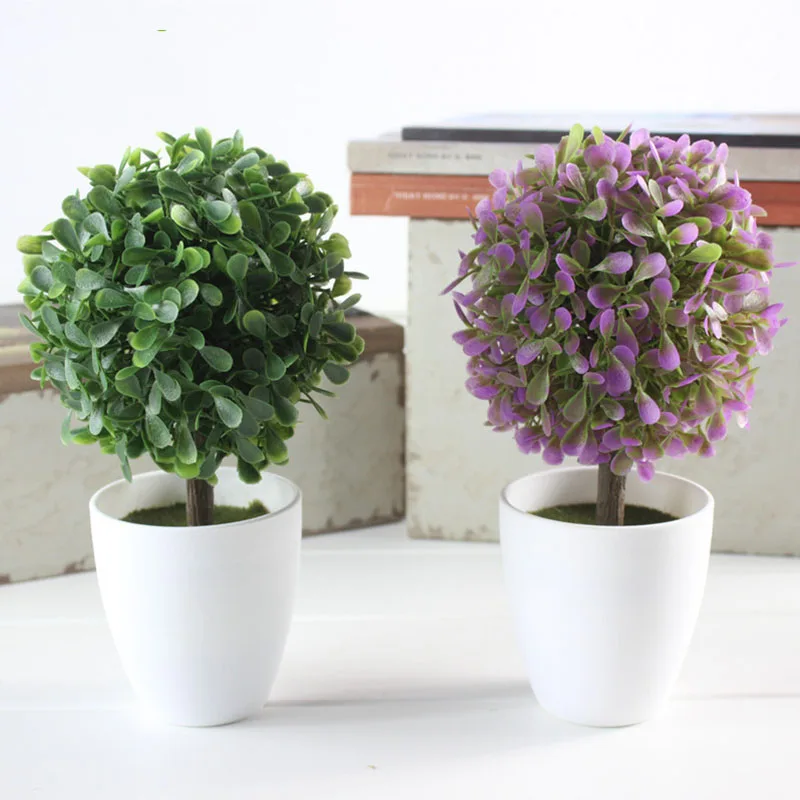 1 комплект искусственное декоративное растение цветок домашний стол Декоративные искусственные цветы маленький мини искусственный бонсаи зеленое растение дерево и ваза