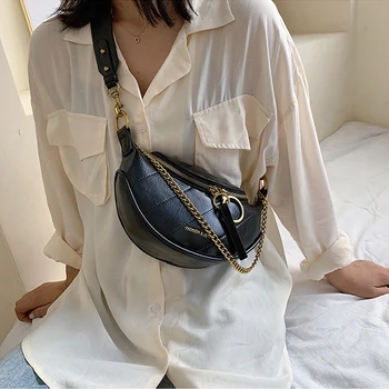 

Designer Luxury Women's Chest Bag High Quality Crossbody Bags Female Fashion Chain Handbag Hobos Messenger Bag Banana Belt Purse