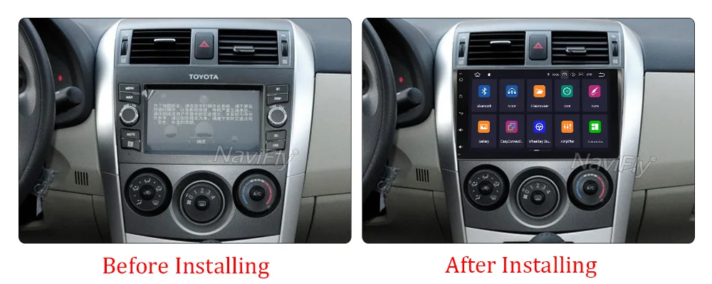 Best NaviFly IPS DSP Android 9.0 car multimedia player for Toyota corolla 2007 2008 2009 2010 2011 car gps navigation autoradio am fm 11