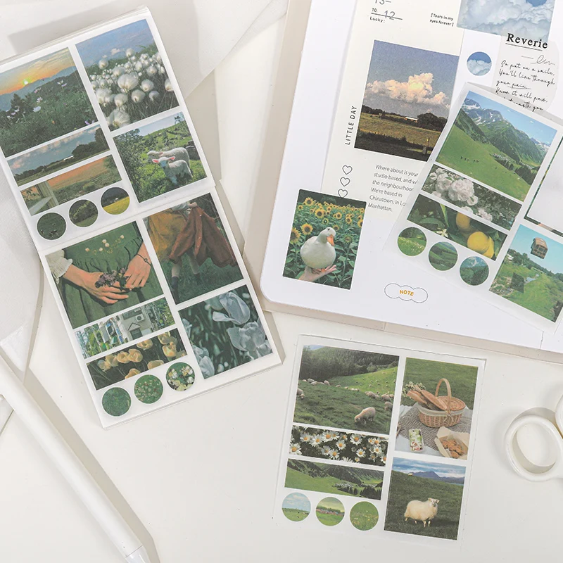 50 Sheets Aesthetic Washi Sticker Book Set 3