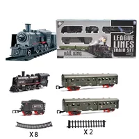High Simulation Electric Train Retro Classic Electric Train Set Model  Alloy plastic Children's Toy Train Model 1