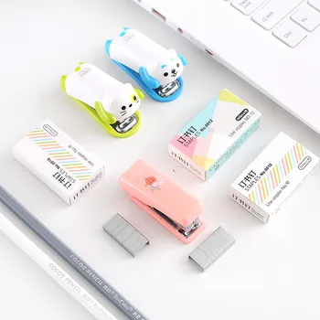 

mini Stapler Staples Set Small Standard Stapler Stationery Student Office Paper Binding Manual Child Christmas Gift no.10-12
