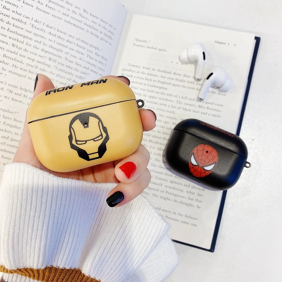 Модный чехол с изображением Железного человека Человека-паука для Airpods Pro, беспроводной чехол с Bluetooth для apple airpod Pro 3, силиконовый чехол