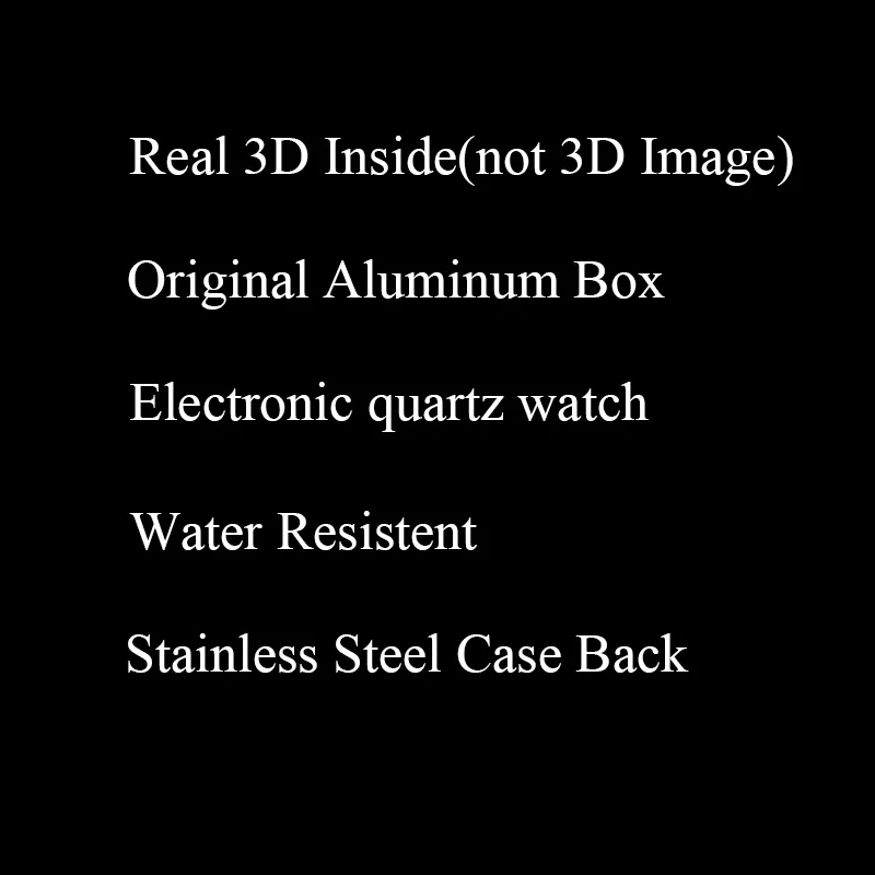 Настоящие 3D узоры внутри колеса автомобиля обода мужские часы (не изображение) 812