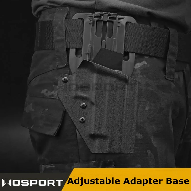 Three Gear Ddjustment Gun Holster Adapter Base Kydex Pistol Belt Waist Holster Platform Quick Release Accessories pistol holster gun holster