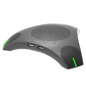 

Brand NewG95 Mini USB Desktop Computer Conference Omnidirectional Microphone Mic Speaker Speakerphone for Business Video Meet