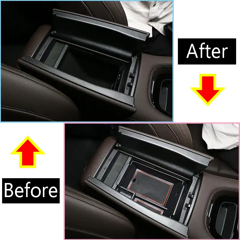 LLKUANG Central Armrest Storage Box Container Tray for Mercedes Benz GLE Class GLE350 400 W167 2020 Car Organizer with AMG Logo