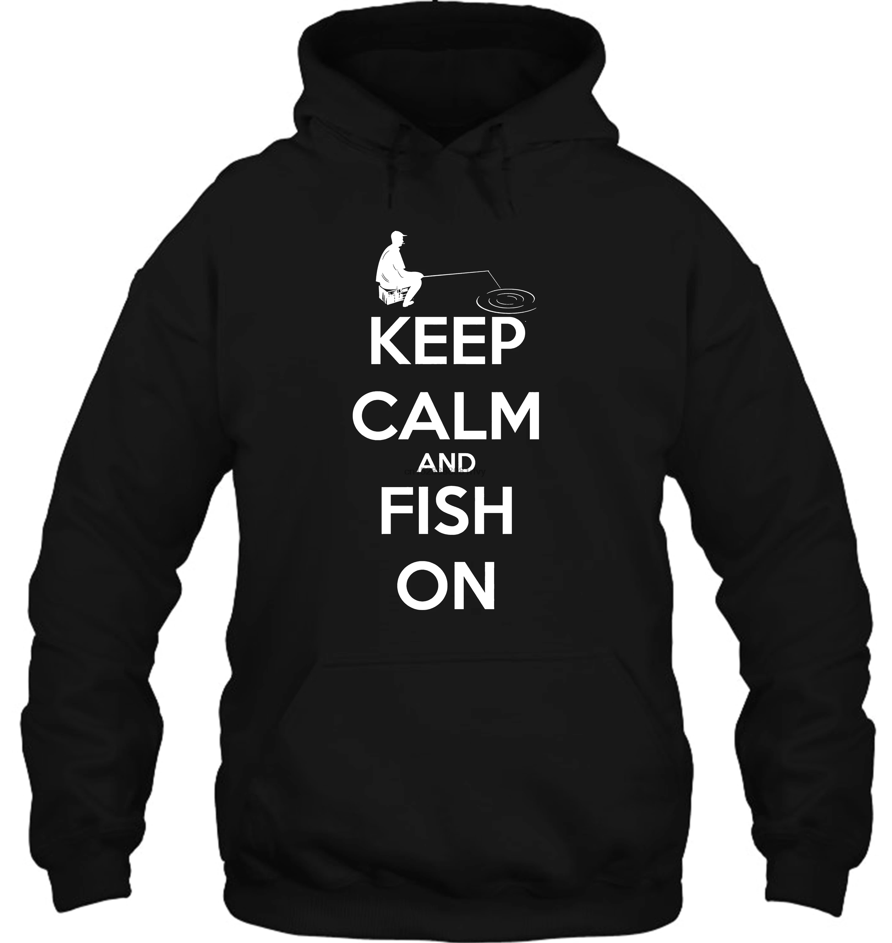 Мужская толстовка Keep Calm And Fish на рыбалке, подарок для рыбаков, женская уличная одежда