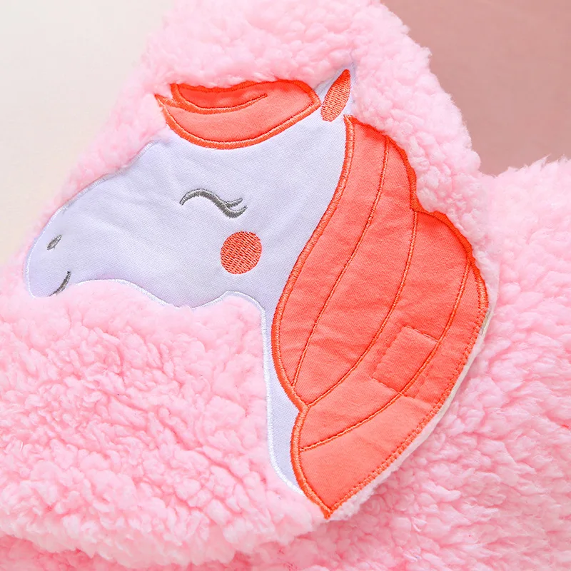 2020 ins style Cosy newborn Baby Sleeping Bag  Plush Cartoon One piece Warm receive Blanket for newborn infant sleepwear