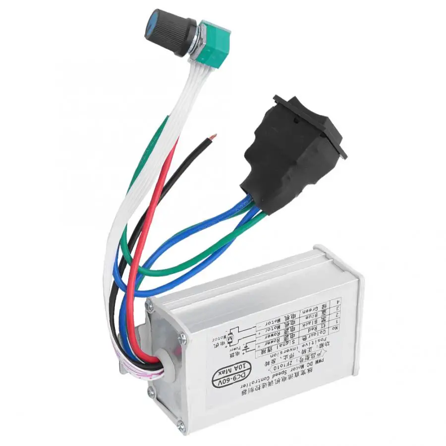 DC 9 V/12 V/24 V/36 V/48 V/60 V регулятор скорости двигателя 10A CW/двигатель CCW регулятор скорости ШИМ контроллер