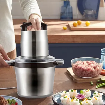 6L Stainless Steel Meat Grinder Chopper Automatic Electric Mincing Machine High-Quality Household or Commercial Food Processor 1