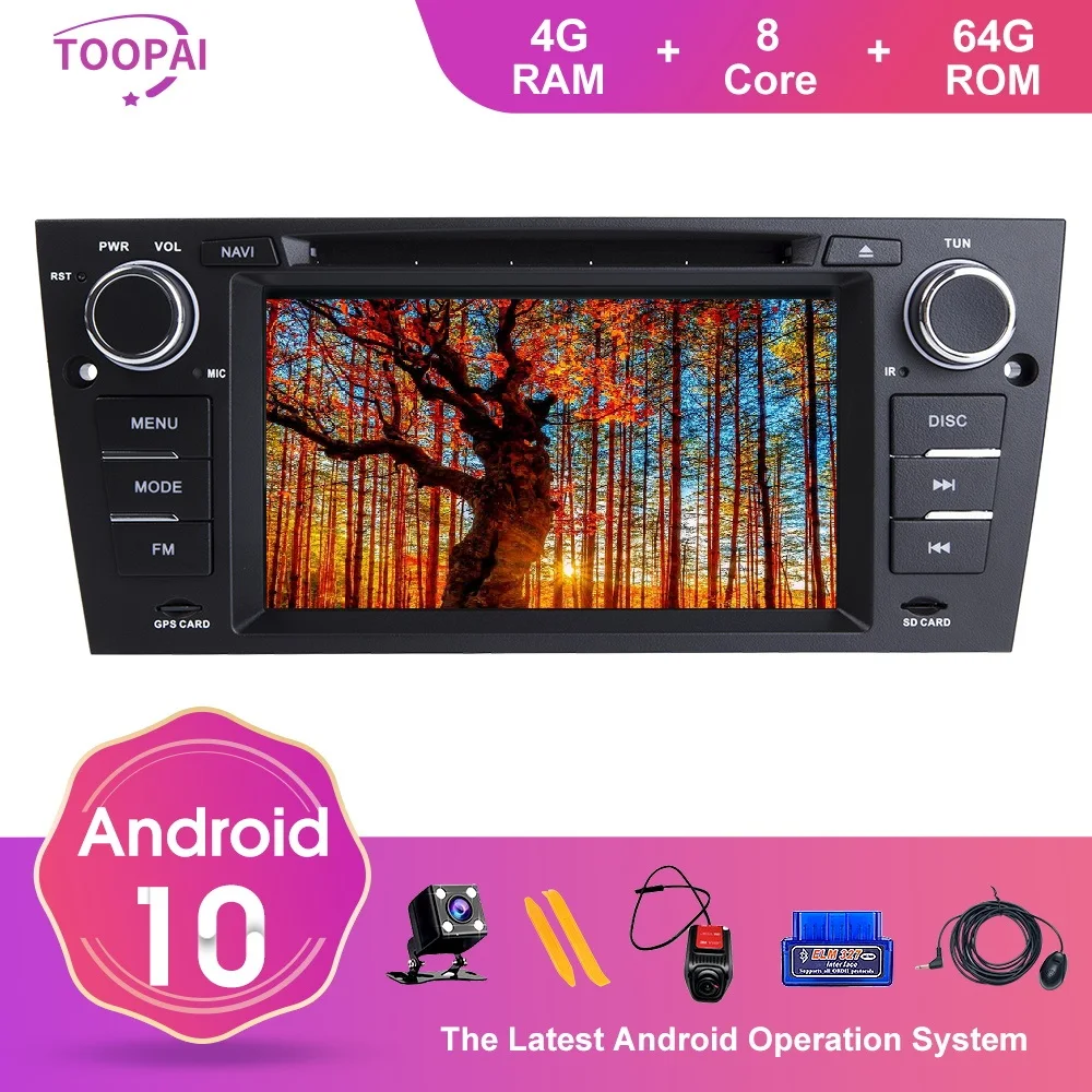 TOOPAI Android 10 For BMW E90 E91 Touring E92 Coupe E93 M3 2005-2012 CGPS Navigation Multimedia PlayerAuto Radio Stereo HeadUnit |