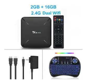 LEMFO TX6 Мини ТВ приставка на базе Android Box 9,0 2 Гб ram 16 Гб 4K медиаплеер Netflix Google Youtube телеприставка - Цвет: 2G 16G I8-B