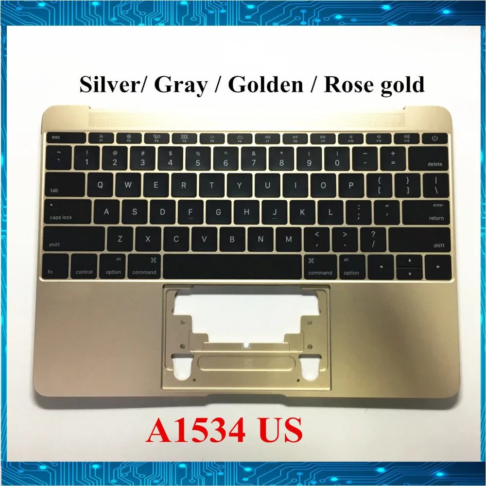 Оригинальная клавиатура для Macbook 12 ''A1534 US с задней подсветкой верхний корпус