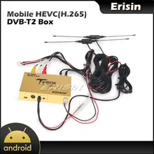 Erisin ES338-L samochód mobilny cyfrowy TV, pudełko HDTV DVB-T2 odbiornik HEVC H.265 H.264 HDMI USB 160km/godz