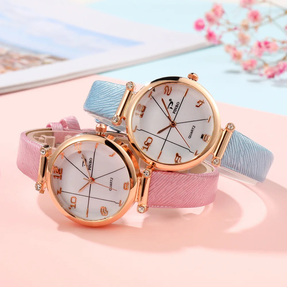

Exquisite Women Watches Fashion Casual Simple Ladies Bracelet Clock Leather Band Alloy Quartz Wrist Watch 2019 Relogio Feminino