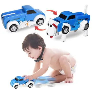 

Kids Clockwork Dog Car Toy Deformable Transform Dog Car Toy For Children Clockwork Wind Up Toy Birthday Christmas Gifts