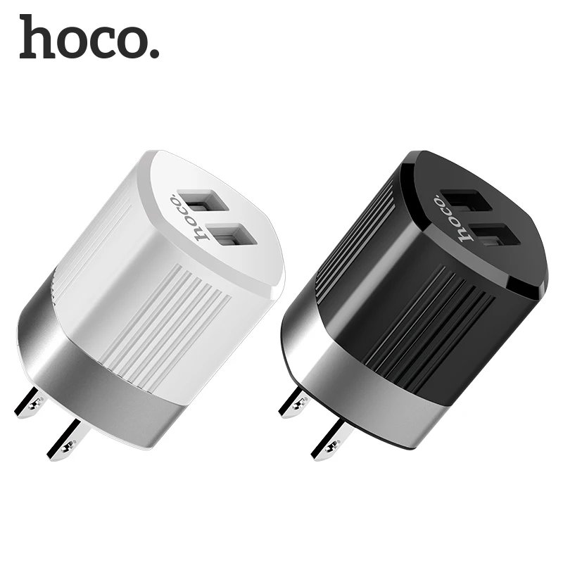 HOCO C55, 20 шт./лот,, 5 В, 2,4 А, USB зарядное устройство для iPhone 11 Xs Max, США, вилка, настенное зарядное устройство, адаптер для samsung, Xiaomi, huawei