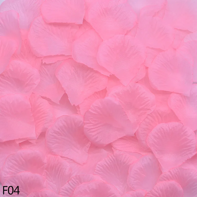 F04-500pcs 500 шт искусственный цветок, шелковые лепестки роз для свадьбы, помолвки, Дня Святого Валентина, свадьбы, дня рождения, украшения, искусственный цветок - Цвет: F04-500pcs