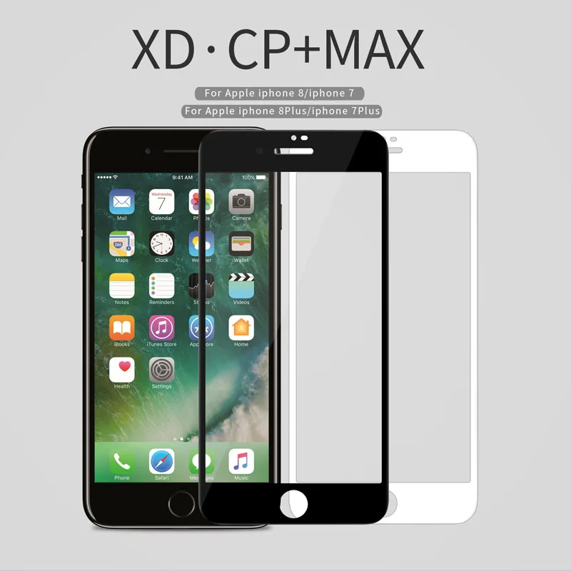 For iPhone 7 8 7+ Plus Tempered Glass 9H 0.23mm Nillkin XD CP+MAX Anti Glare Full Coverage Screen Protector Film for iPhone8 | Мобильные