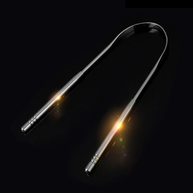 Edelstahl-Zunge-Schaber-Reiniger-Frische-Atem-Reinigung-Beschichtet-TongueToothbrush-Dental-Oral-Hygiene-Pflege-Werkzeuge-TSLM2 (5)