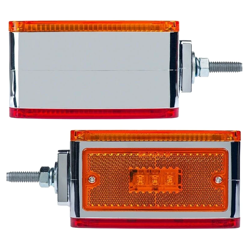 2 шт. Янтарный/Красный 39 Led двухсторонний штыревой держатель пьедестал крыло стоп поворот задний светильник светодиодный габаритный светильник s