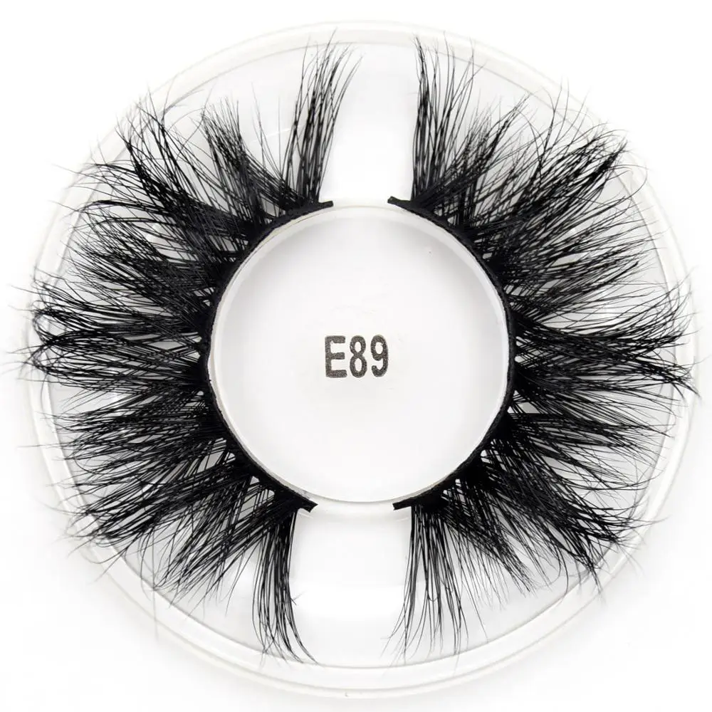 E89 round Visofree 25 мм Драматические Длинные ресницы норковые накладные ресницы 5D ресницы толстые крест-накрест Wispies Fluffies расширение макияж E68 - Цвет: E89 round