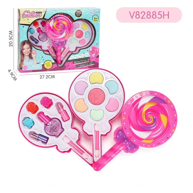 Набор для макияжа для девочек, игрушки для красоты, инструменты для макияжа, детские игрушки для ролевых игр, безопасные нетоксичные косметические лаки для ногтей, игрушки, подарки - Цвет: QWKZ 1111 V82885H