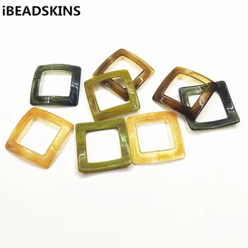 

New arrival! 43mm 100pcs Acrylic Curved square shape charm/Connectors for earrings/earrings accessories/Earring parts DIY