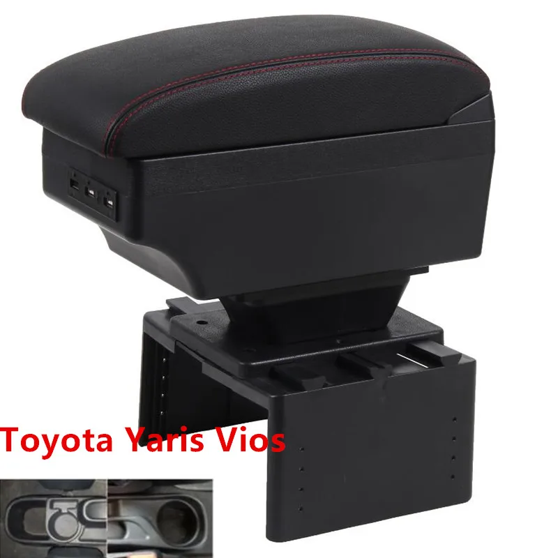 Для Yaris подлокотник коробка Vios подлокотник коробка универсальный автомобиль центральной консоли Модификация аксессуары двойной поднят с USB