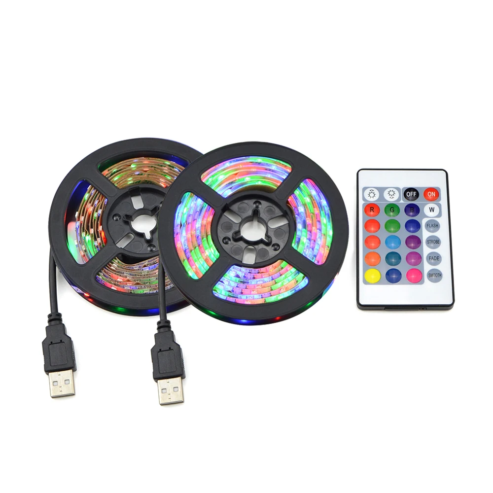

5V USB power LED light 2835 SMD RGB Kitchen lamp 1M 2M 3M 4M 5M lamp tape For TV background Wardrobe Closet Decoration Lighting