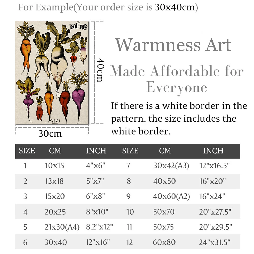 Sexy Cactass Carrots Booty Canvas Prints And Poster Christmas Decorations Tattoo Flash Painting Wall Picture For Bathroom Toilet