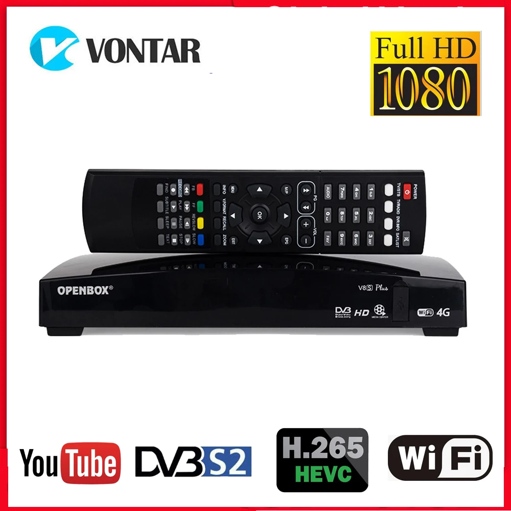 Openbox V8S Plus Satellite Receive DVB S2 Receptor Satelite Digital Set top box TV Box Support DVB-S2 Xtream Youtube Biss Key 3G