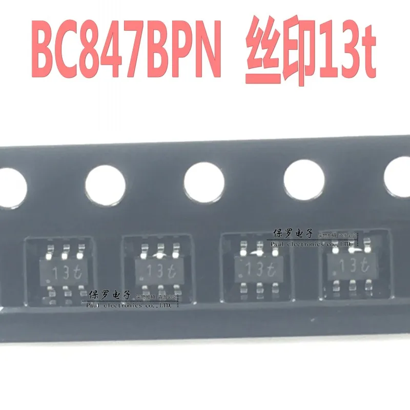 10pcs 100% orginal new transistor BC847BPN BC847 silk screen 13t SOT-363 real stock