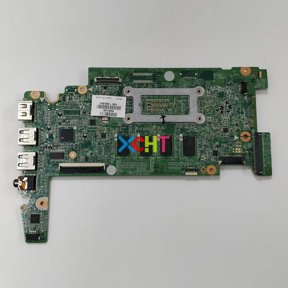 740160-001 DA0Y01MBAC0 w 2955U cpu 4 ГБ ОЗУ для hp Chromebook 14-Q Серия G1 ноутбук ПК материнская плата