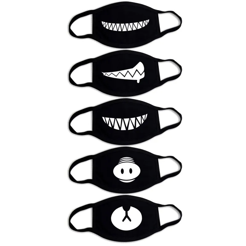 Unisex Cute Bear Cotton Mask Cartoon Holiday Party Respirator Keep Warm Cotton Mask Camouflage Dust Mouth Muff Breathe