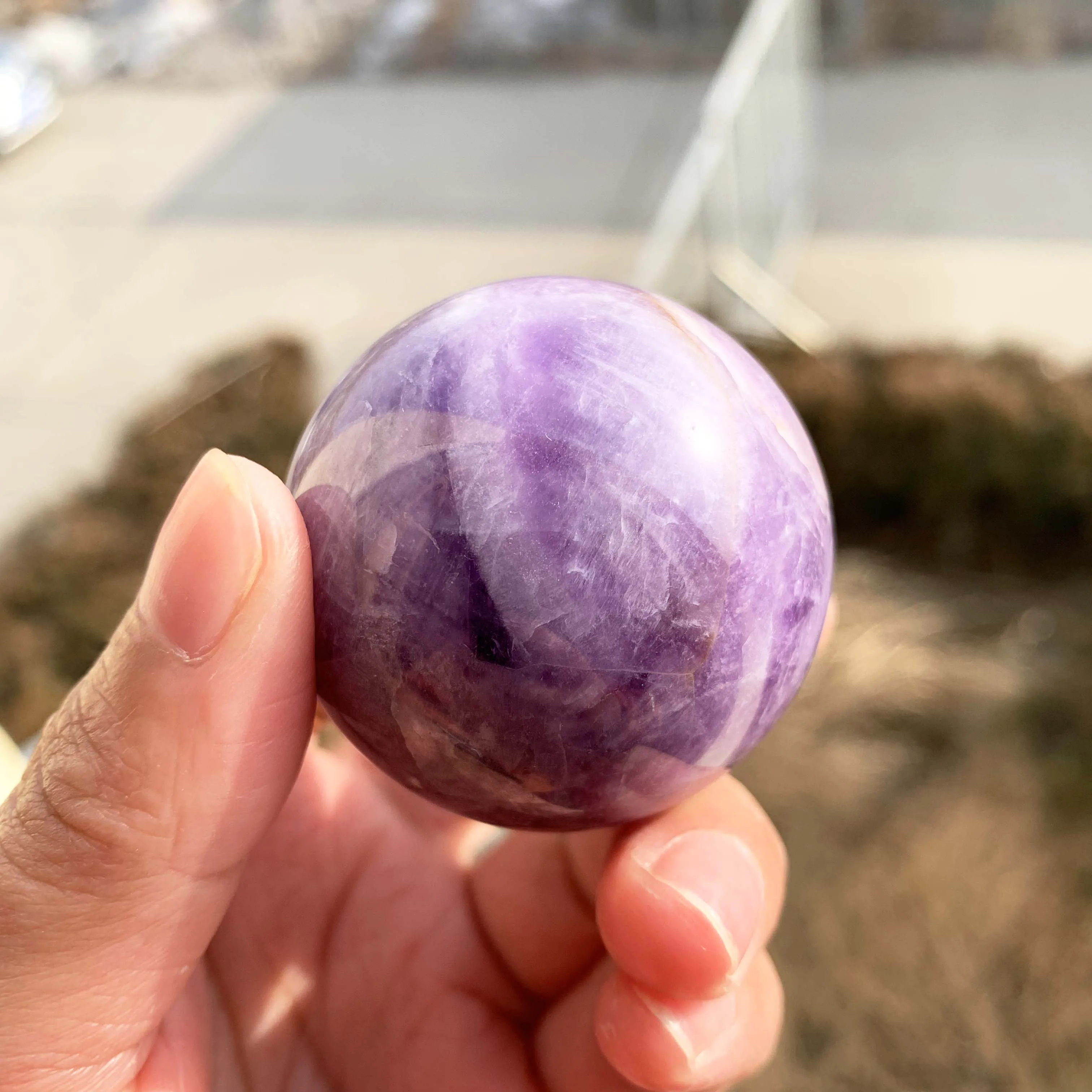 1 PCS Natural Quartz Dream Amethyst Sphere Healing Violet Crystal Ball For Home Decoration Gift | Дом и сад