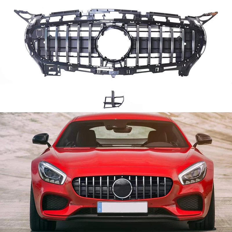 

Front Bumper Racing Grille Modified Grill GT two doorsGT two doors modified GT grid fit For Benz AMG 2015-2016 T8