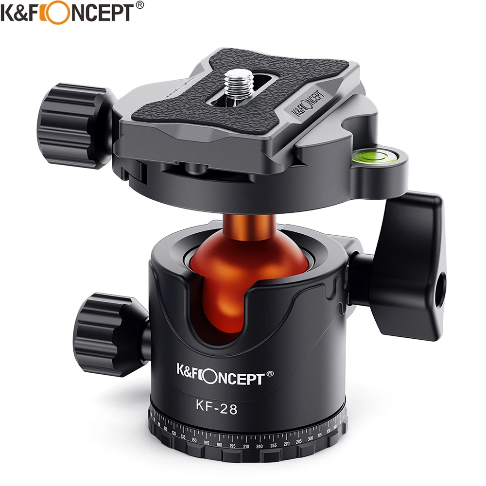 K&F Concept Metal Tripod Ball Head 360 Degree Rotating Panoramic with 1
