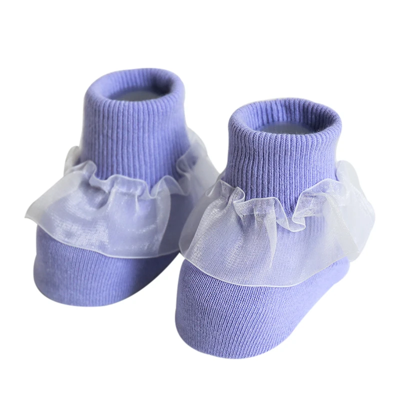 От 0 до 5 лет носки для малышей носки для девочек милые хлопковые носки принцессы с кружевом вечерние мягкие носки для малышей - Цвет: Z
