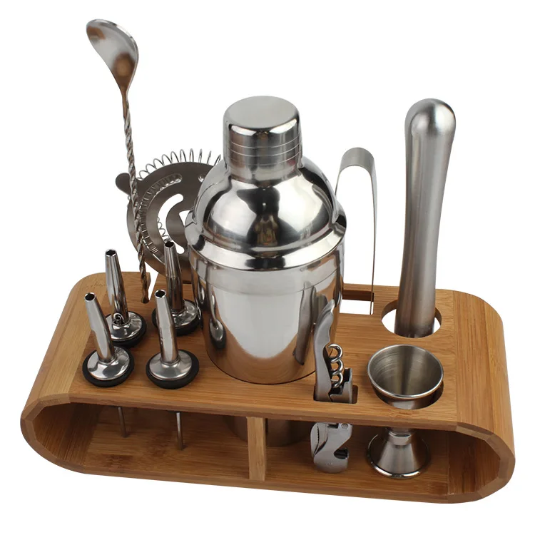 Вечерние наборы для бара из нержавеющей steel12-piece, 750 мл, шейкер для посуды, ложка, ситечко для измерения, оборудование для заливки