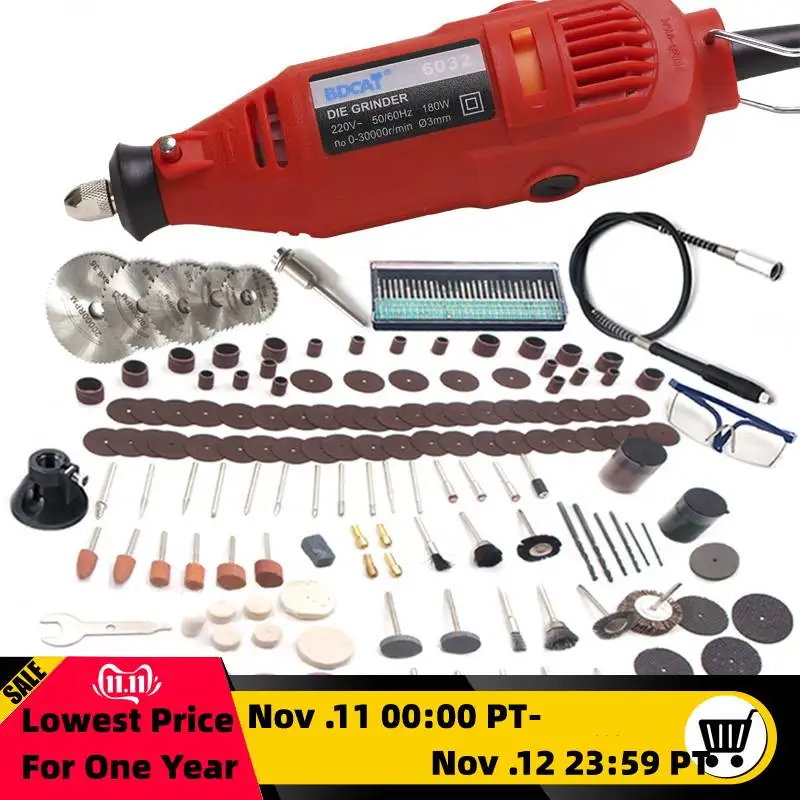 Kaufen BDCAT 220V Power Tools Elektrische Mini Bohrer mit 0,3 3,2mm Univrersal Chuck Shiled Dreh Werkzeuge Kit set Für Dremel 3000 4000