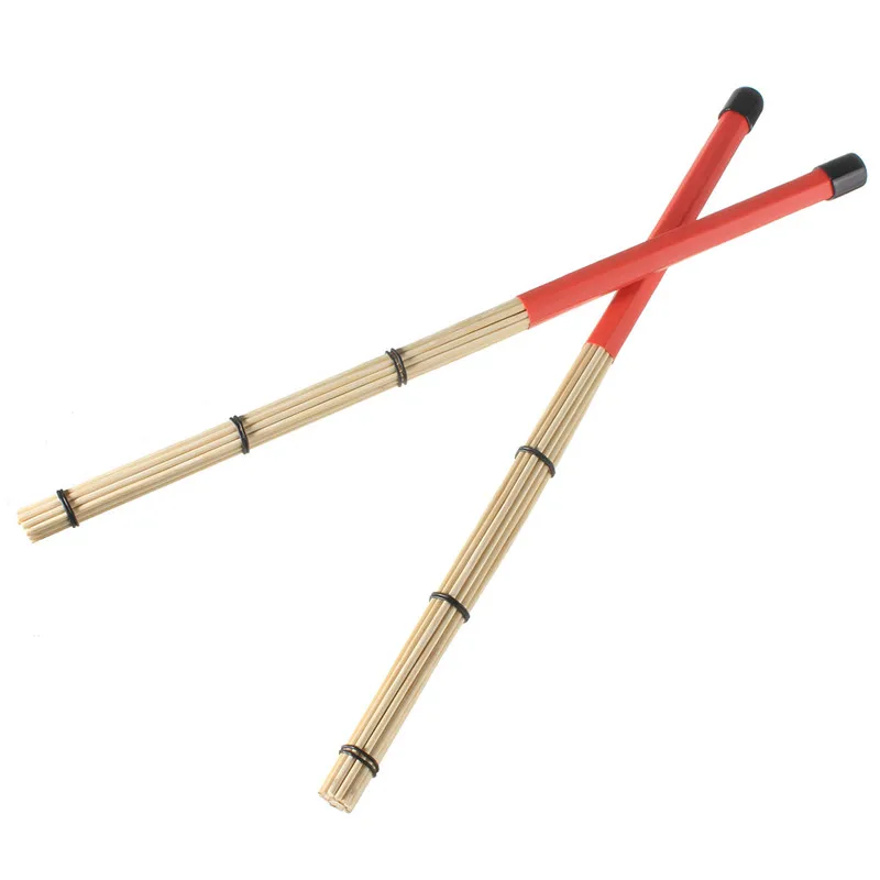 1 пара 40 см Профессиональный деревянный кантри Джаз баллада ударные барабанные щетки комплект барабанных палочек с резиновой ручкой