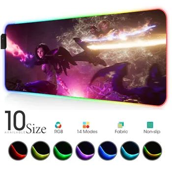 

Rubber mat RGB Mouse Pad League of legends Gamer Accessories Large LED MousePad XXL Gaming with Backlit laptop for bears pc