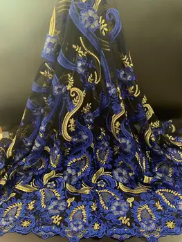 

Handmade African Tulle Lace Fabric 2020 High Quality net Lace Nigerian Lace Fabrics For Wedding Dress Party