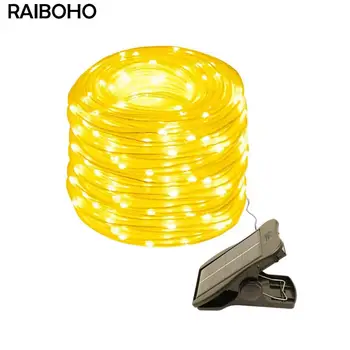 

LED Solar Outdoor String Lights 100LED Solar Powered Rope Lights Waterproof Copper Fairy Lights for Garden Fence Patio