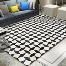 40*60 см Коврик в прихожую моющийся кухонный напольный коврик из тесьмы геометрические печатные черно-белые полосатые прямоугольные маты