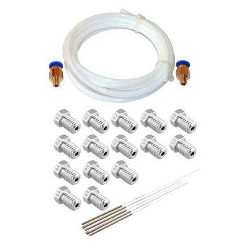 

2 Set 3D Printer Accessories: 1 Set 2 Meters Ptfe Teflon Bowden Tube & 1 Set Stainless Steel Nozzles Cleaning Needles