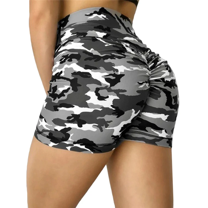 Women Short Ladies Summer Casual Camouflage Push Up Fitness Skinny Shorts Running Gym Stretch Sports Short Pants 2021 New skirt and top co ord Women's Sets
