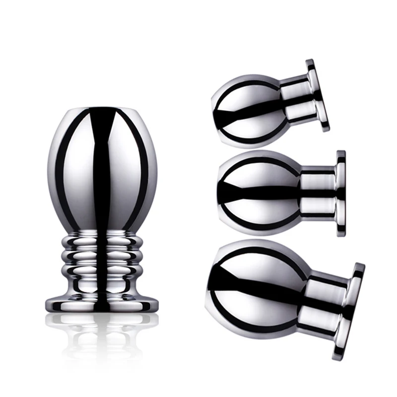 Metal Anal Plug Round Bottom Hollow Sex Stimulation Toys for Adult Male Female | Красота и здоровье